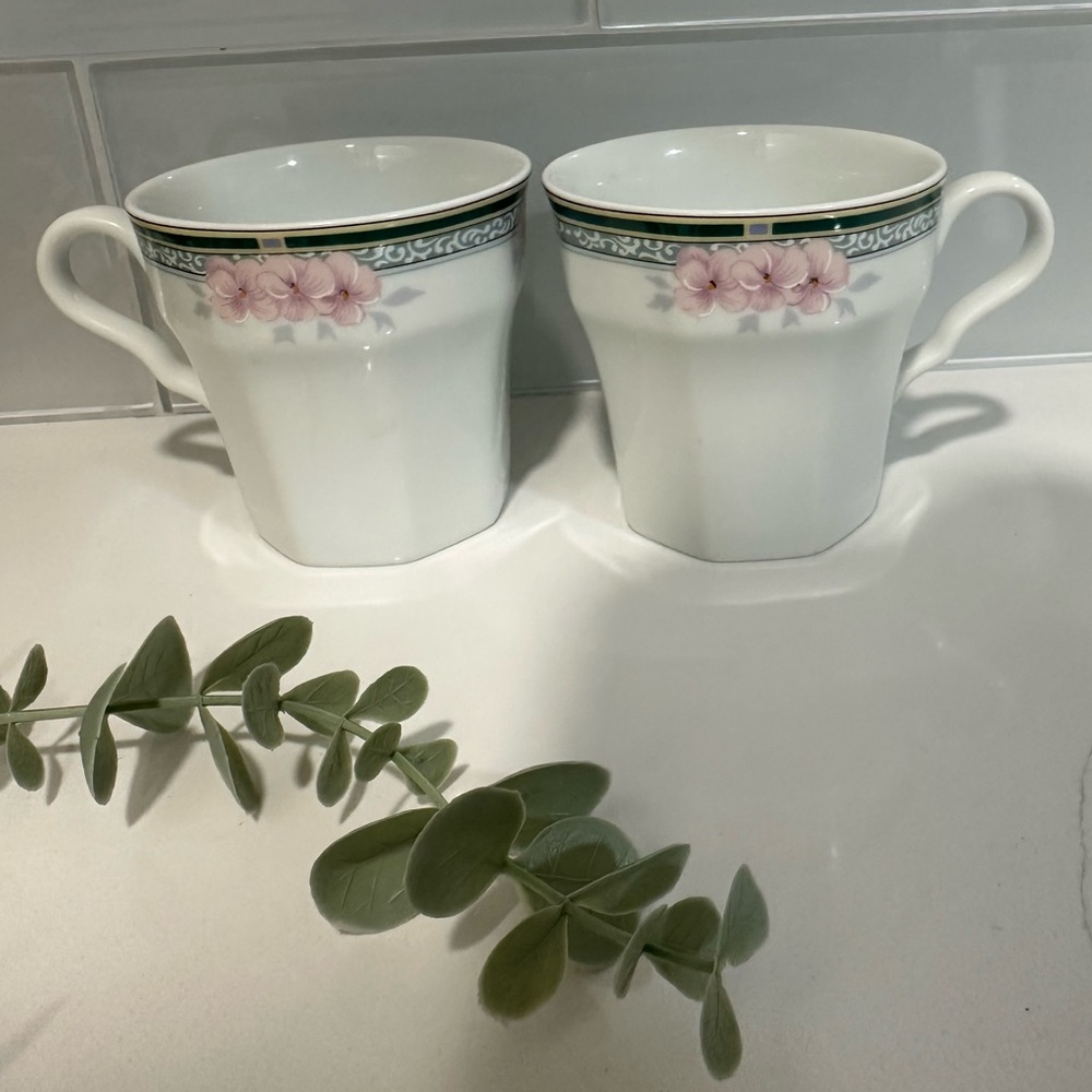 CHRISTOPHER STUART WELLESLEY Coffee Cups Tea Mugs set Of 2 Dishwasher Oven Safe